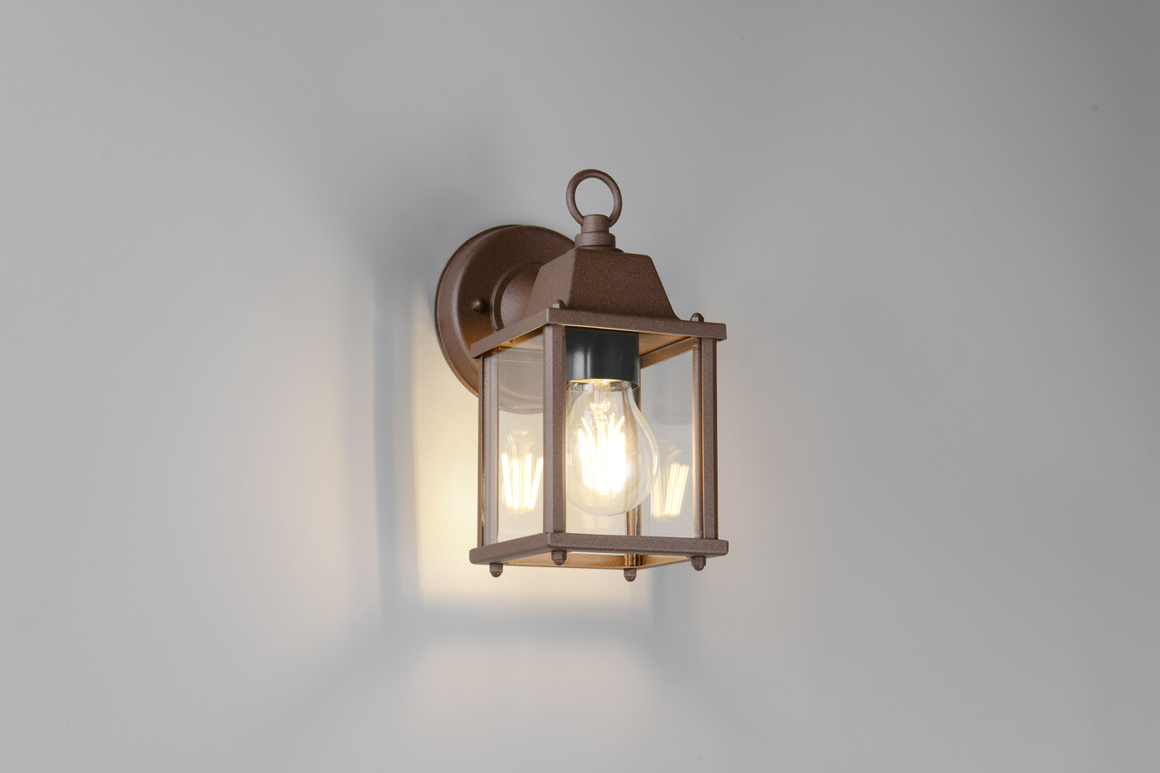 Lampa de gradina Mirande, TRIO, 11.5x14.5x22.5 cm, 40W, 1x E27, aluminiu, ruginiu - imagine 7